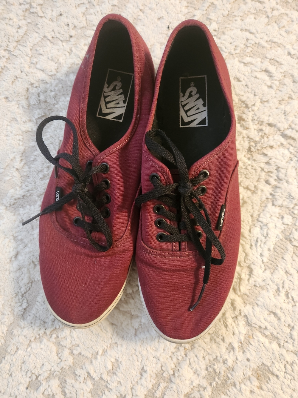 Vans Burgundy Canvas Sneakers